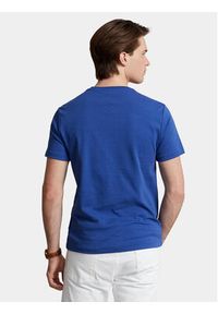 Polo Ralph Lauren T-Shirt 710740727077 Niebieski Slim Fit. Typ kołnierza: polo. Kolor: niebieski. Materiał: bawełna #5