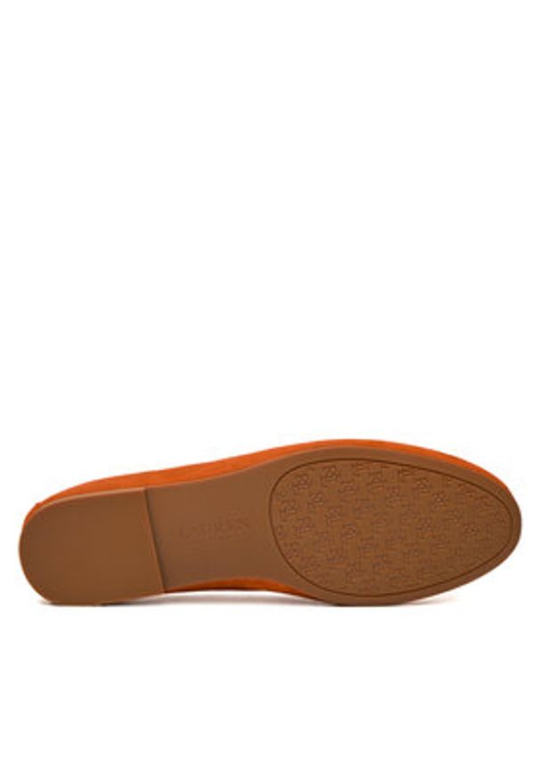 Lauren Ralph Lauren - LAUREN RALPH LAUREN Loafersy Averi III 802946809009 Pomarańczowy. Kolor: pomarańczowy. Materiał: zamsz, skóra