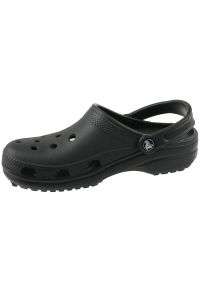 Klapki Crocs Classic 10001-001 czarne. Kolor: czarny. Materiał: materiał