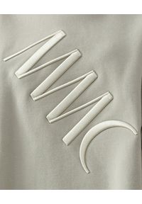 MMC STUDIO - Szara bluza z logo Label. Kolor: szary. Materiał: bawełna, materiał. Długość rękawa: długi rękaw. Długość: długie. Wzór: haft #6
