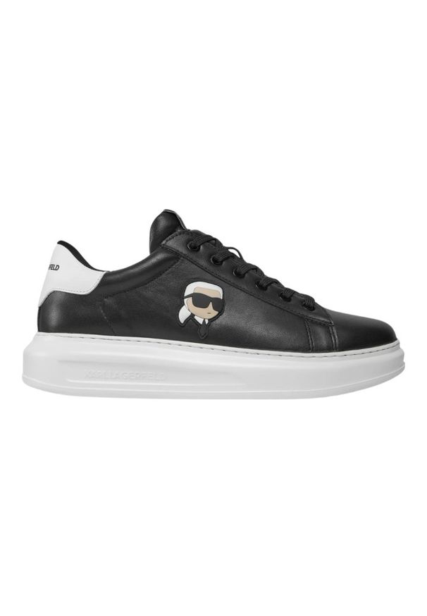 Karl Lagerfeld - KARL LAGERFELD Czarne sneakersy Kapri Mens Nft Lo Lace, Rozmiar 46. Kolor: czarny