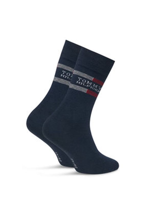 TOMMY HILFIGER - Tommy Hilfiger Skarpety długie 701235376 Granatowy. Kolor: niebieski. Materiał: bawełna, materiał