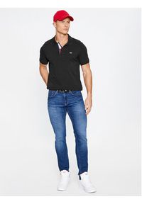 Tommy Jeans Polo DM0DM15370 Czarny Slim Fit. Typ kołnierza: polo. Kolor: czarny. Materiał: bawełna #5