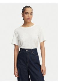 Weekend Max Mara T-Shirt Pelota 2615941052 Biały Regular Fit. Kolor: biały. Materiał: len #1