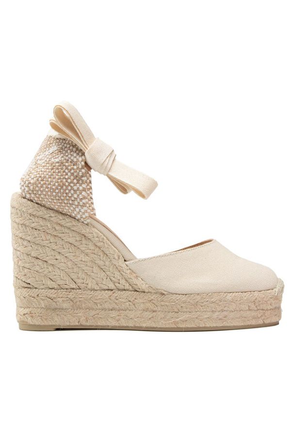 Castañer Espadryle Carina/8ED/001 Beżowy. Kolor: beżowy. Materiał: materiał