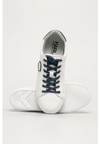Karl Lagerfeld - Buty skórzane. Nosek buta: okrągły. Zapięcie: sznurówki. Kolor: biały. Materiał: skóra. Szerokość cholewki: normalna. Obcas: na obcasie. Wysokość obcasa: średni, niski #4