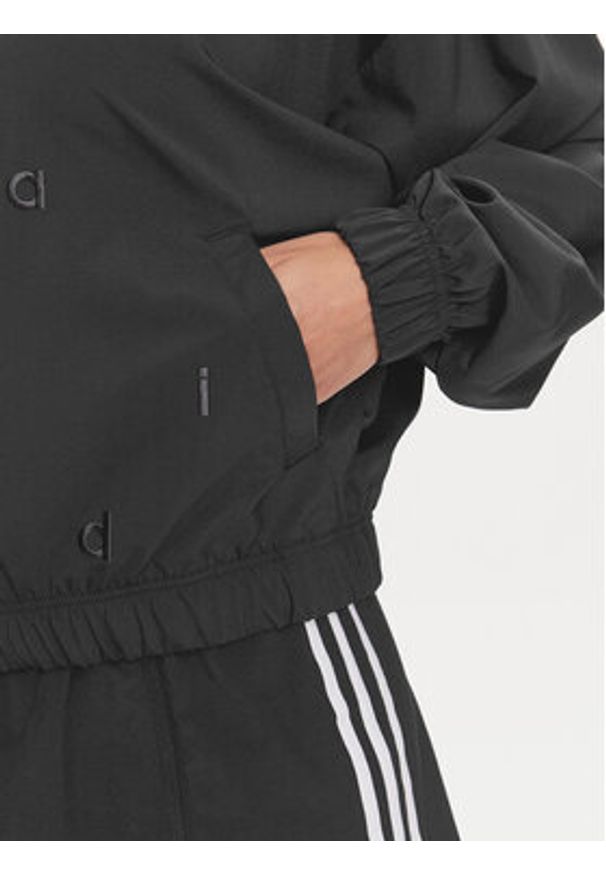 Adidas - adidas Wiatrówka Embroidery IS4321 Czarny Loose Fit. Kolor: czarny. Materiał: syntetyk
