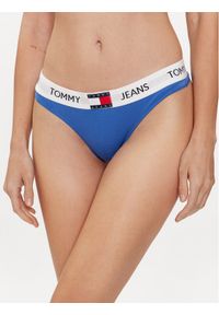 Tommy Jeans Stringi UW0UW04956 Niebieski. Kolor: niebieski. Materiał: bawełna