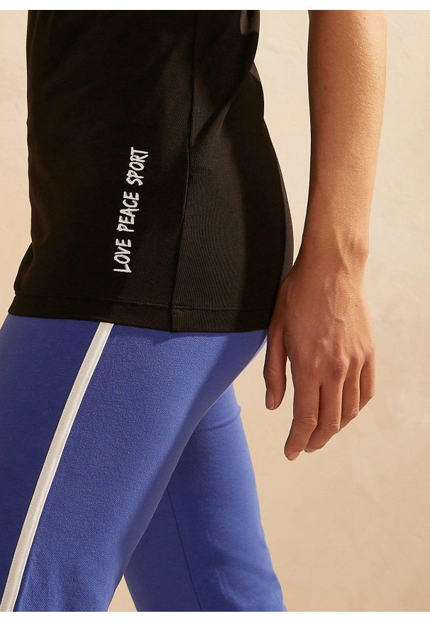 bonprix - Długi shirt z napisem (2 szt.). Kolor: niebieski. Długość: długie. Wzór: napisy. Styl: sportowy