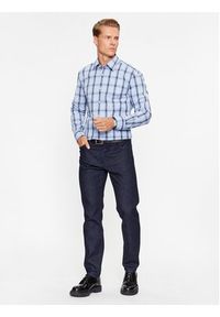 BOSS - Boss Koszula H-Hank 50496168 Błękitny Slim Fit. Kolor: niebieski. Materiał: bawełna #4