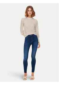 JDY Bluzka Avery 15268408 Beżowy Regular Fit. Kolor: beżowy. Materiał: syntetyk #6