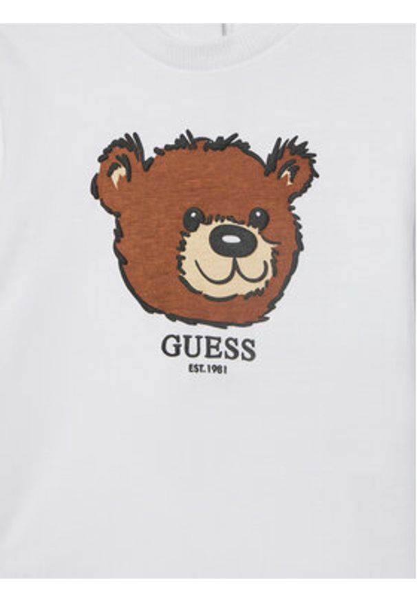 Guess Bluzka I5YI02 K8HM4 Biały Regular Fit. Kolor: biały. Materiał: bawełna