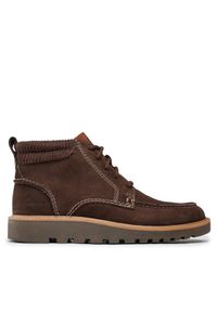 Clarks Trzewiki Barnes Mid 261675657 Brązowy. Kolor: brązowy. Materiał: zamsz, skóra