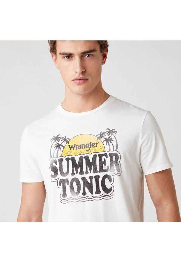 Wrangler - MĘSKI T-SHIRT WRANGLER SS SUMMER TEE OFF WHITE W7ATD3737 112131362