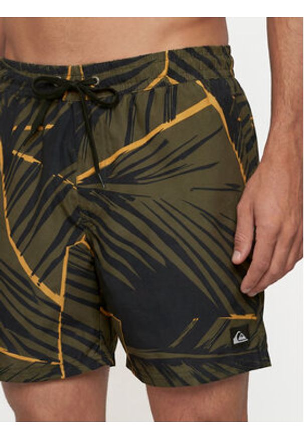 Quiksilver Szorty kąpielowe Everyday Printed Volley 15 EQYJV04219 Zielony Regular Fit. Kolor: zielony. Materiał: syntetyk