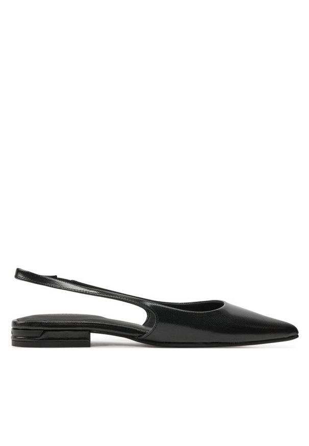 Calvin Klein Sandały Flat Slingback Pump Saff HW0HW02135 Czarny. Kolor: czarny. Materiał: skóra