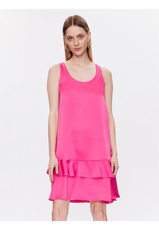Liu Jo Beachwear Sukienka koktajlowa VA3101 T3416 Różowy Relaxed Fit. Kolor: różowy. Materiał: syntetyk. Styl: wizytowy