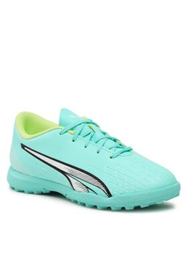 Puma Buty do piłki nożnej Ultra Play Tt Jr 10723603 Zielony. Kolor: zielony. Materiał: skóra