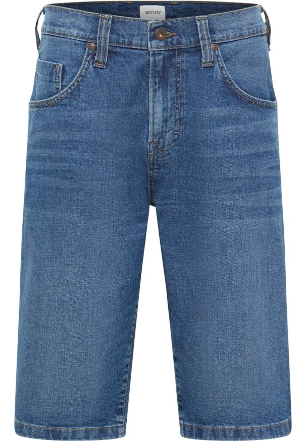 Mustang - Męskie szorty jeansowe MUSTANG Jackson Shorts Denim Blue 1015153 5000 804. Materiał: jeans, denim