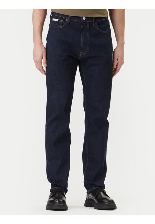 Calvin Klein Jeans Jeansy LV04RF946G Granatowy Straight Fit. Kolor: niebieski