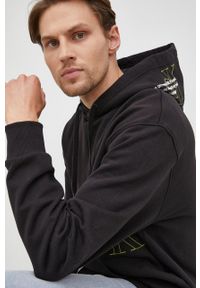 Calvin Klein Jeans bluza bawełniana J30J320611.PPYY męska kolor czarny z kapturem z nadrukiem. Typ kołnierza: kaptur. Kolor: czarny. Materiał: bawełna. Wzór: nadruk #3
