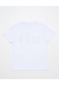 DSQUARED2 KIDS - Biały t-shirt z napisem 4-16 lat. Kolor: biały. Materiał: bawełna. Wzór: napisy. Sezon: lato. Styl: klasyczny