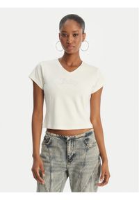 Juicy Couture T-Shirt Capped JCWCT126318 Écru Slim Fit #1