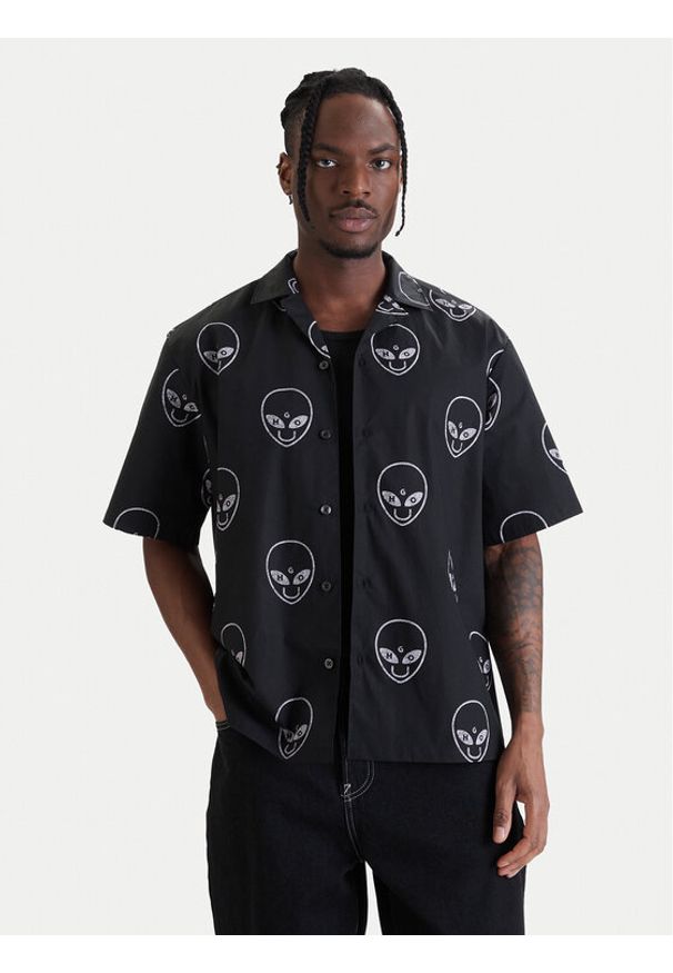 Hugo - HUGO Koszula Eligino 50560698 Czarny Relaxed Fit. Kolor: czarny. Materiał: bawełna