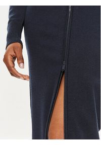 Tommy Jeans Sukienka dzianinowa DW0DW18476 Granatowy Slim Fit. Kolor: niebieski. Materiał: wiskoza