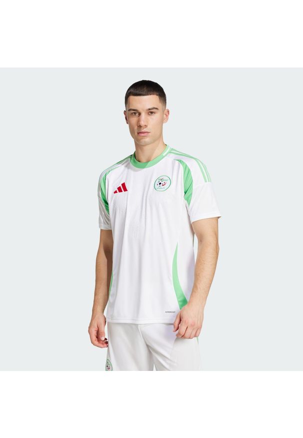 Adidas - Koszulka Algeria 24 Home. Kolor: biały, wielokolorowy, zielony. Sport: piłka nożna