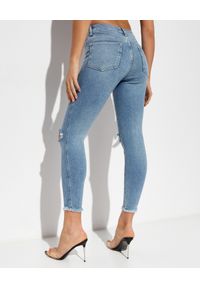 FREE PEOPLE - Spodnie jeansowe High Waist Raw Hem. Stan: podwyższony. Kolor: niebieski #5