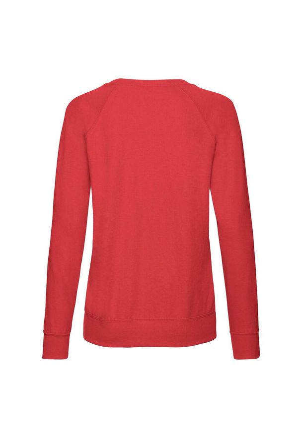 FRUIT OF THE LOOM - Lekki Sweter Raglanowy Dla Kobiet. Kolor: czerwony. Długość rękawa: raglanowy rękaw