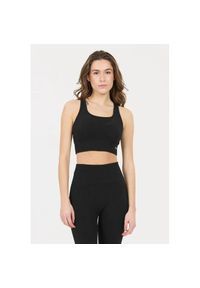 ENDURANCE - Biustonosz dla kobiet Athlecia Aideny. Kolor: czarny. Sport: fitness, joga i pilates