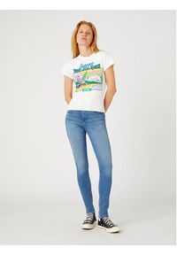 Wrangler T-Shirt Shrunken Band W7FDEEW02 112332013 Biały Slim Fit. Kolor: biały. Materiał: bawełna #3