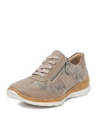 Rieker Półbuty N4221-90 Beżowy. Kolor: beżowy. Materiał: materiał #6