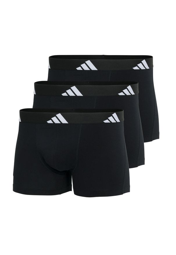 Adidas - Bokserki Active Flex Cotton 3 pak. Kolor: czarny. Materiał: elastan, bawełna. Sport: fitness