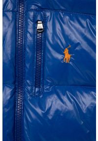 Polo Ralph Lauren Kurtka puchowa dziecięca. Typ kołnierza: polo. Kolor: niebieski. Materiał: puch