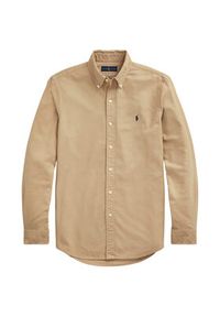 Polo Ralph Lauren Koszula 710889739001 Beżowy Slim Fit. Typ kołnierza: polo. Kolor: beżowy. Materiał: bawełna #5