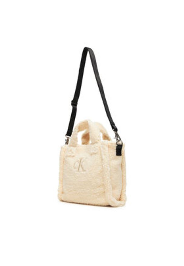Calvin Klein Jeans Torebka Teddy Tote Bag IU0IU00355 Écru