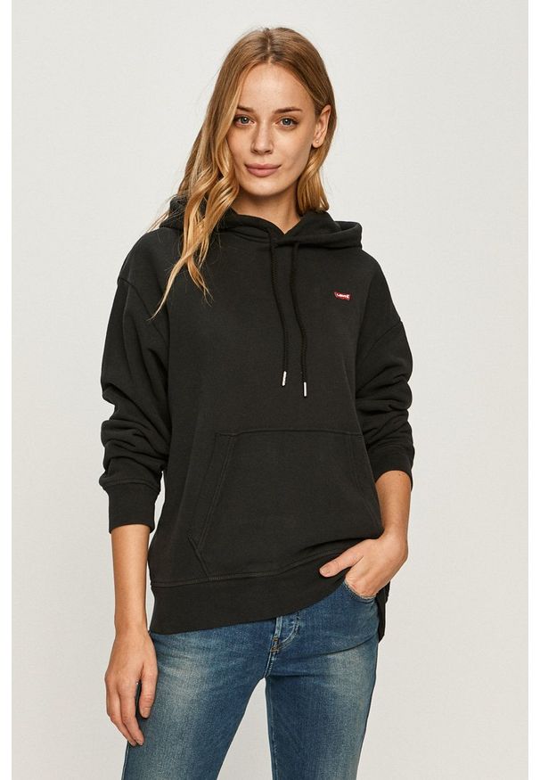 Levi's® - Levi's - Bluza bawełniana. Okazja: na spotkanie biznesowe. Kolor: czarny. Materiał: bawełna. Styl: biznesowy