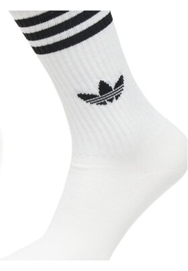 Adidas - adidas Skarpety długie 3-Stripes High JV7418 Kolorowy. Materiał: materiał, bawełna. Wzór: kolorowy