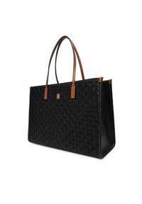 TOMMY HILFIGER - Tommy Hilfiger Torebka Th City Tote AW0AW18394 Czarny. Kolor: czarny. Materiał: skórzane #3