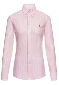 Polo Ralph Lauren Koszula Oxford 211664416 Różowy Slim Fit. Typ kołnierza: polo. Kolor: różowy. Materiał: bawełna