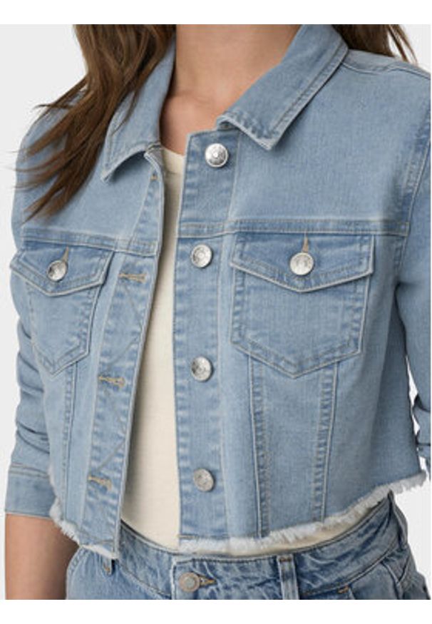 only - ONLY Kurtka jeansowa Wonder 15256098 Niebieski Regular Fit. Kolor: niebieski. Materiał: bawełna