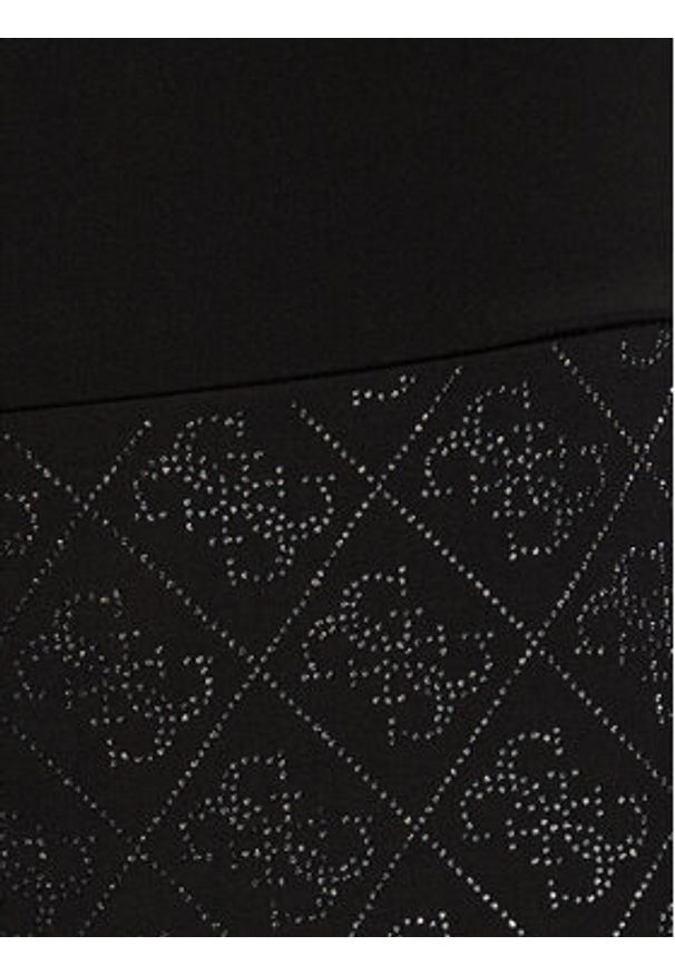 Guess Legginsy W5BB73 K7182 Czarny Slim Fit. Kolor: czarny. Materiał: syntetyk