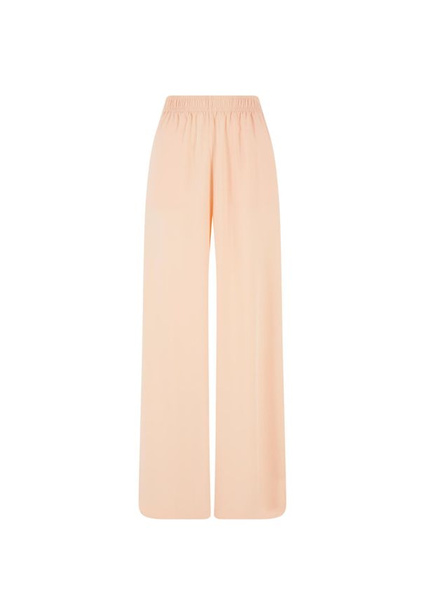 Damskie spodnie z szeroką nogawką z wiskozy Urban Classics. Kolor: zielony. Materiał: wiskoza. Długość: długie