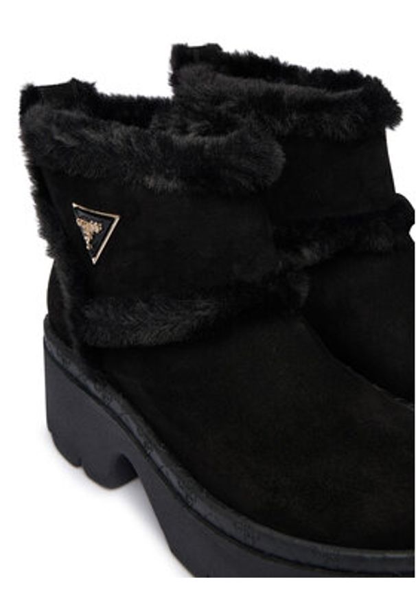 Guess Botki FLFBRD ESU10 Czarny. Kolor: czarny. Materiał: skóra, zamsz