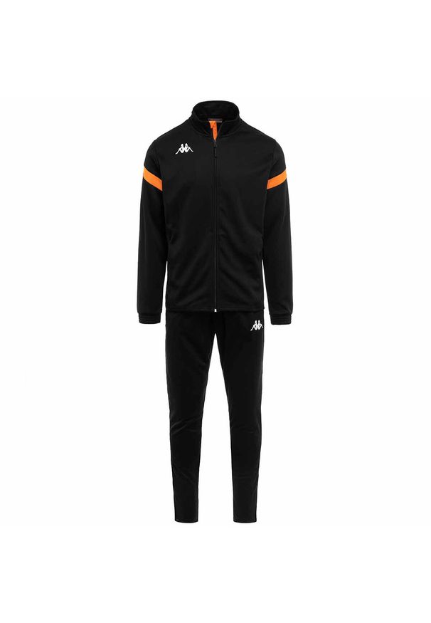 Dres Kappa Dalcito. Kolor: czarny, wielokolorowy, pomarańczowy. Materiał: dresówka. Sport: fitness