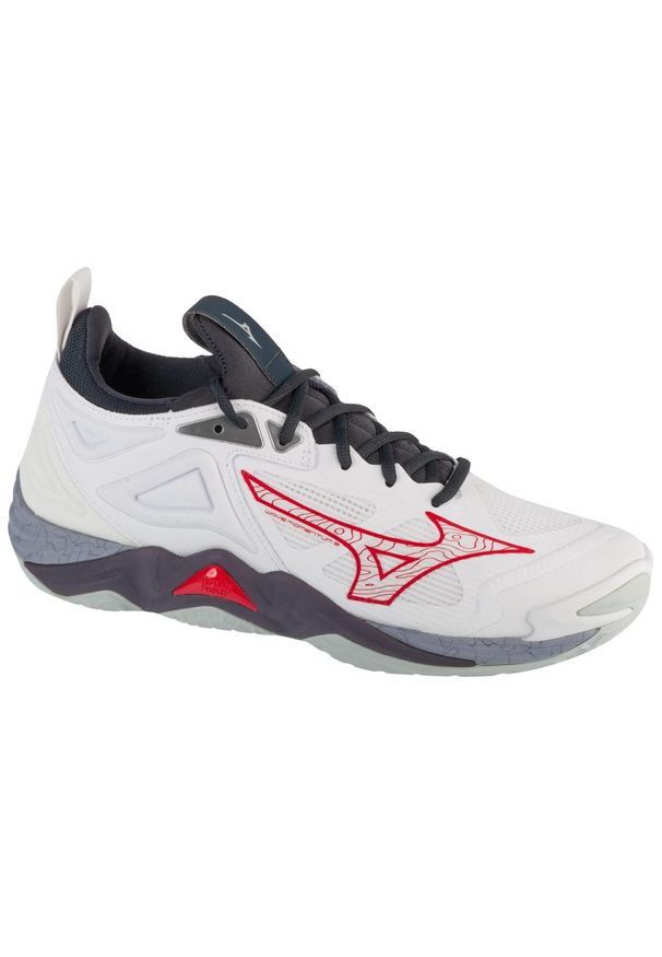 Mizuno - Buty do siatkówki męskie, Wave Momentum 3. Kolor: biały. Model: Mizuno Wave. Sport: siatkówka