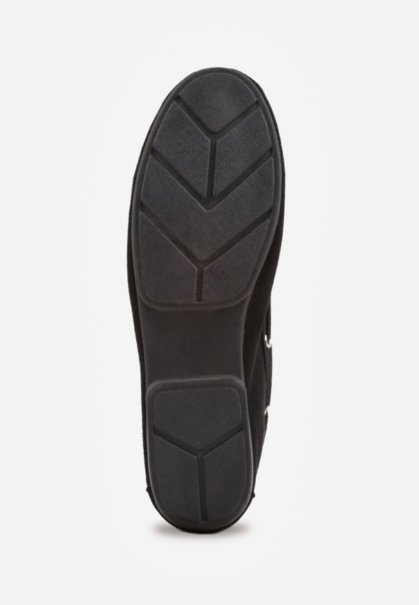 Renee - Czarne Mokasyny VICES z Wkładką ze Skóry Naturalnej ze Sznurowaniem Nairis. Nosek buta: okrągły. Zapięcie: sznurówki. Kolor: czarny. Materiał: skóra. Obcas: na obcasie. Wysokość obcasa: niski